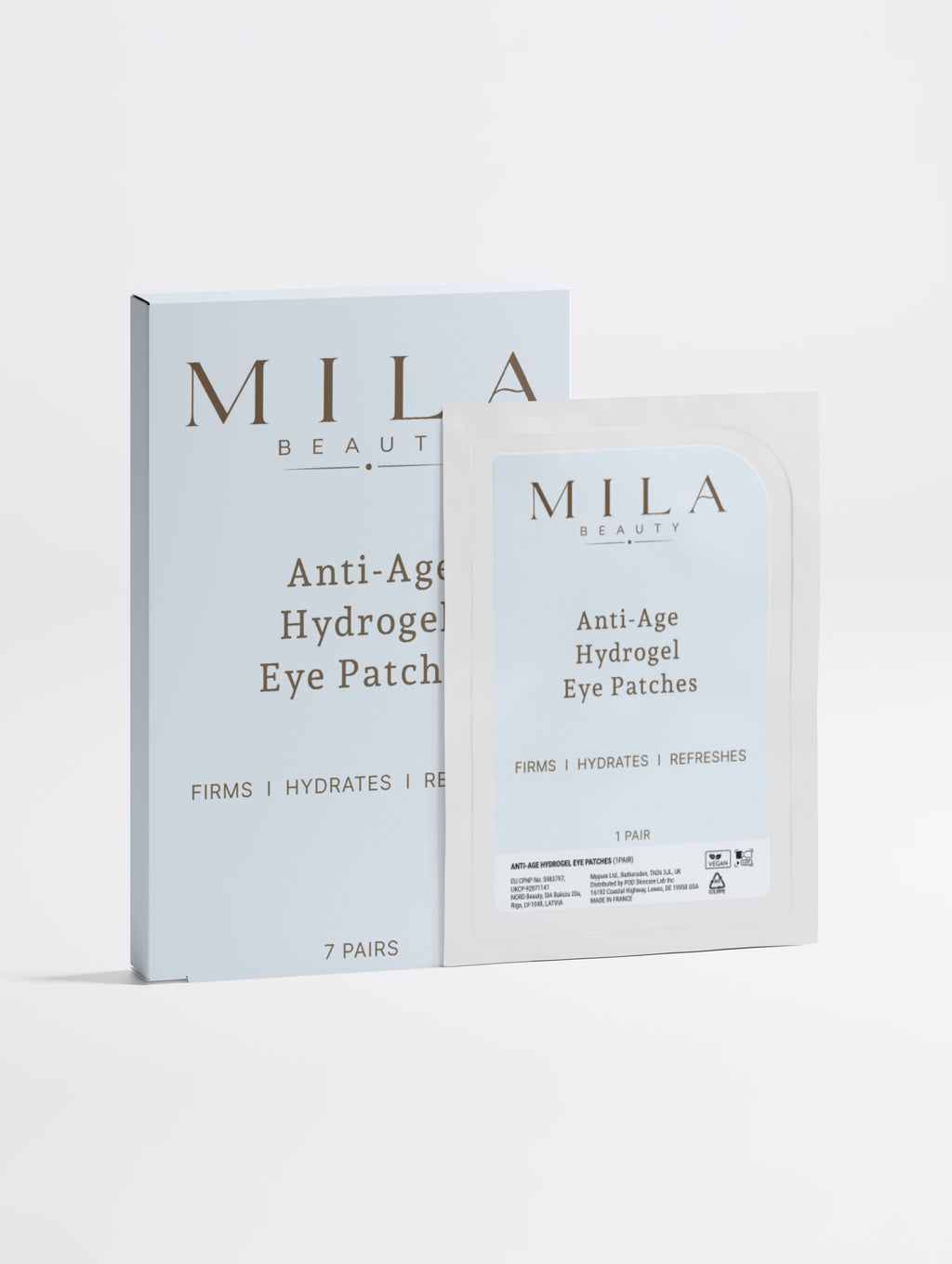 Hydrogel-øyemasker med niacinamid