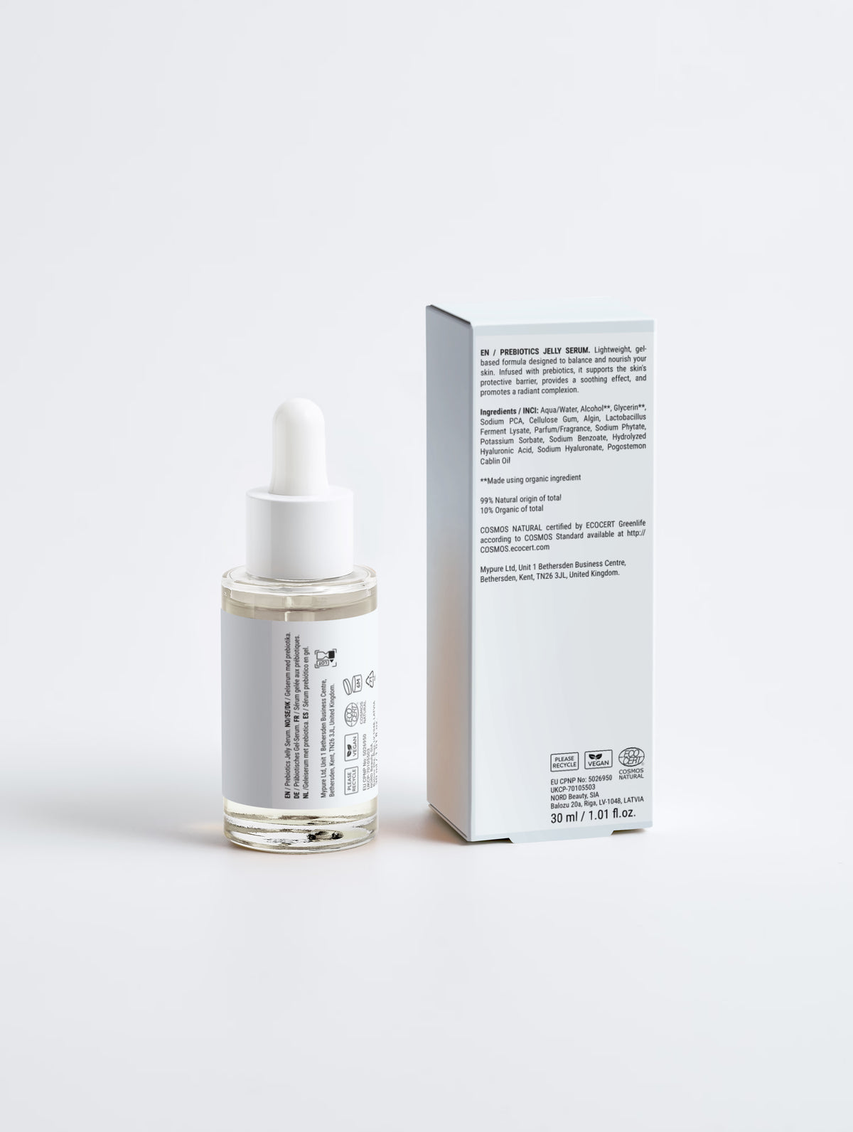 Gelserum med prebiotika